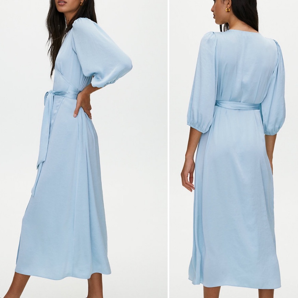 ARITZIA Warm Spring Wrap Dress 💚 BNWT - Picture 4 of 8